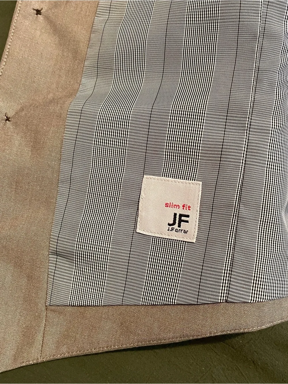 jf j.ferrar Men's Light Beige Dress Vest - Five-Button Waistcoat